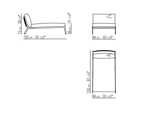 Съемный кожаный Dormeuse Flexform ARCH-00096520 - Вид №6