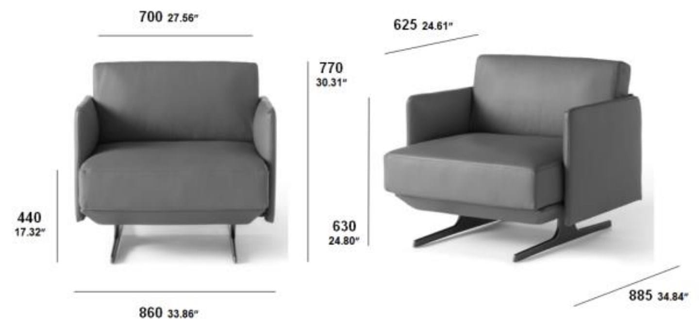 Съемное кожаное кресло SITIA Hugo ARCH-00107782 - Вид №6