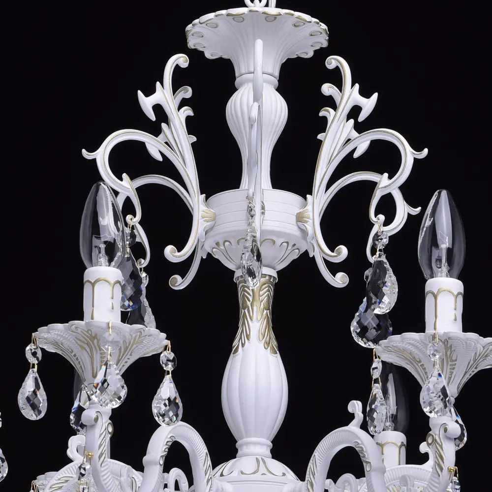 Люстра Свеча 6xE14x60 Вт, металл, цвет белый Maytoni STLM-2170380 - Вид №10