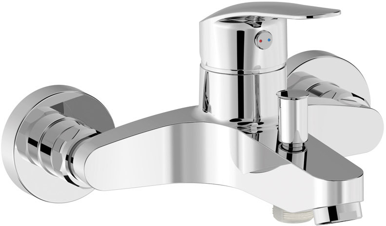 ОСНОВАНИЕ ПЛЮС настенный смеситель с одной ручкой для ванны и душа-21627010 TRES