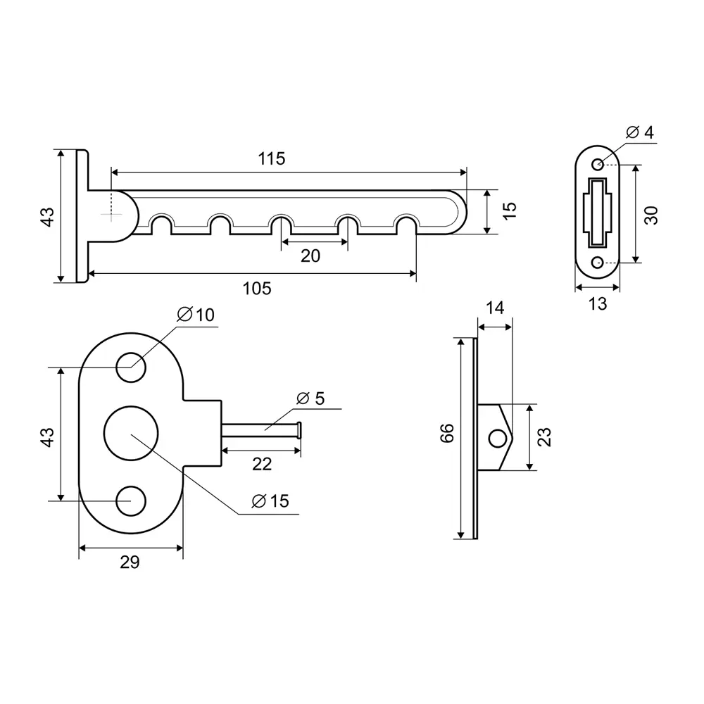 PALLADIUM Оконный ограничитель-гребенка для ПВХ окон 18551599 STLM-0011295 - Вид №2