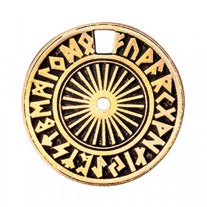 09078 Амулет защитный №1, латунь "Футарк" Giftman