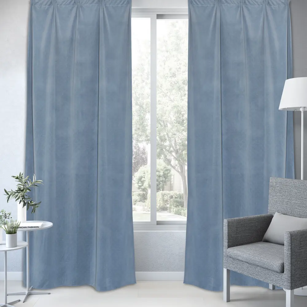 Штора на ленте Calp 140x280 см цвет синий 83406997 STLM-2076279 INSPIRE  - Вид №3