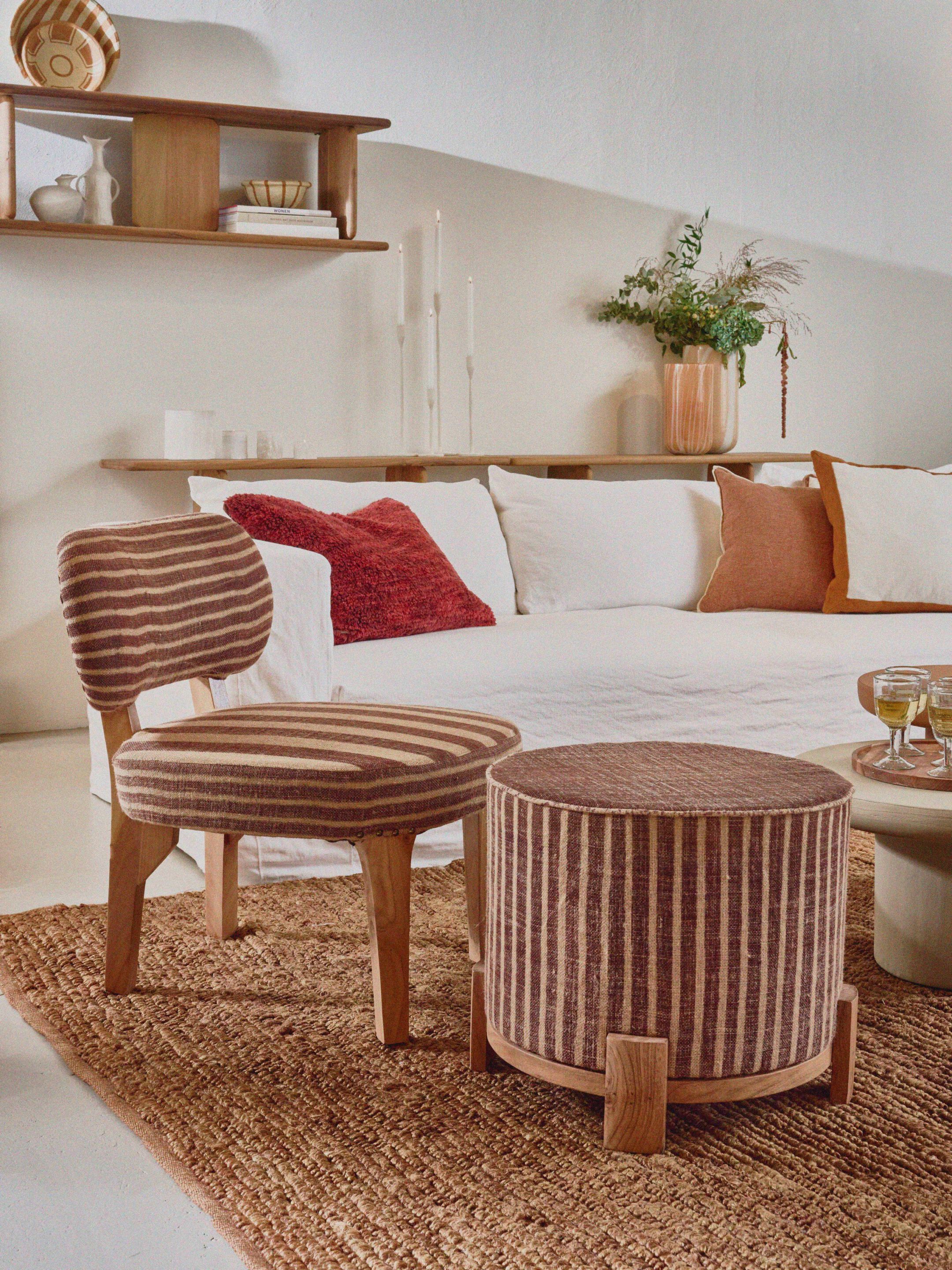 Круглый пуф из ткани POMAX Бриндизи ARCH-00092404 - Вид №1