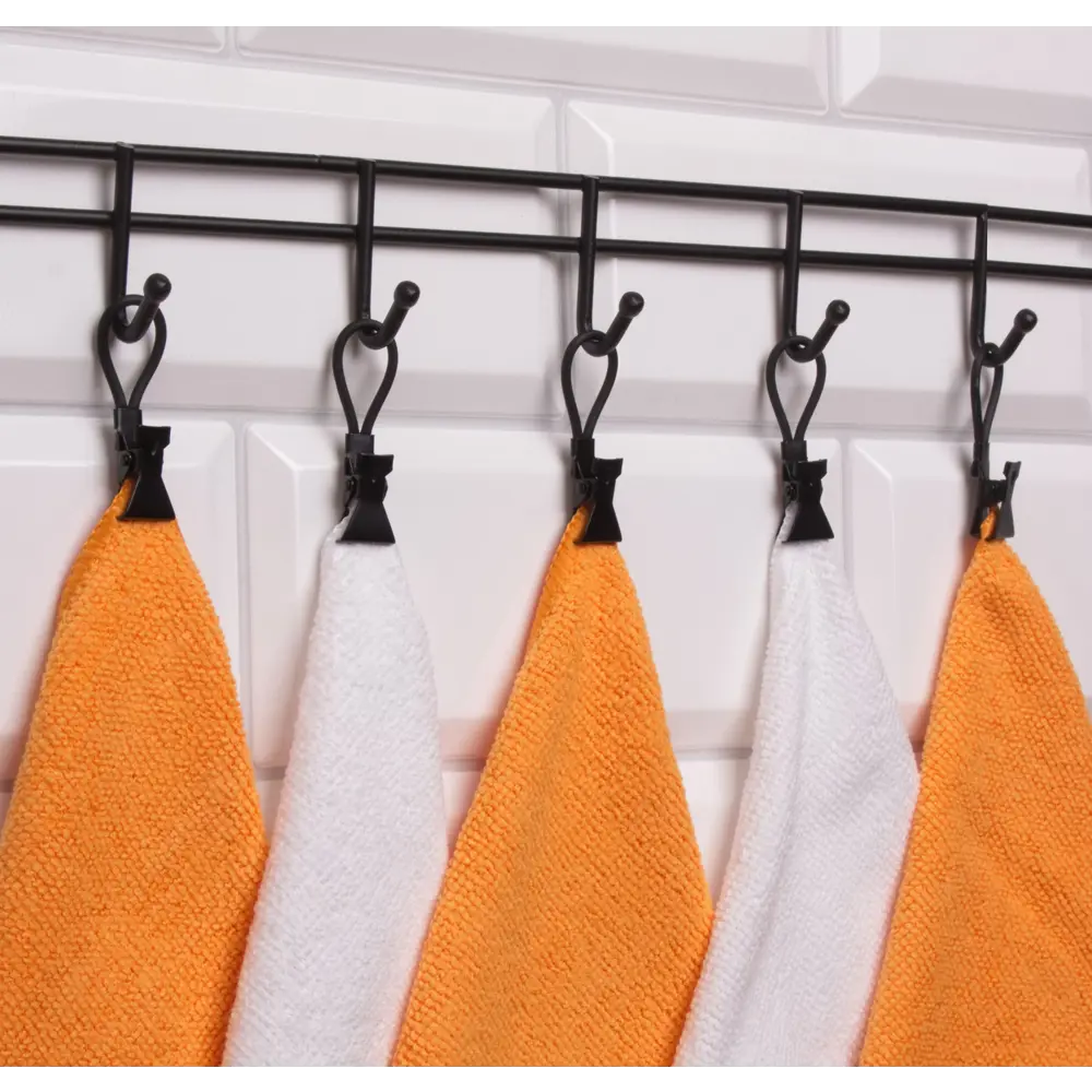 Набор крючков для полотенец KONSENSA металл цвет черный 5 шт STLM-2093650 - Вид №4