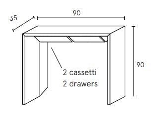Консоль с ящиками ALBEDO Praia ARCH-00075885 - Вид №10