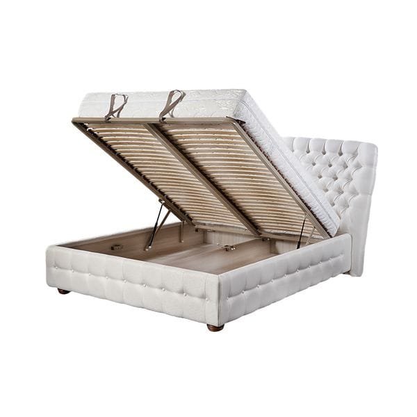 Кровать белая большая 200х200 Bellucci UNICO ДИЗАЙНЕРСКИЕ 248941 Белый  - Вид №5