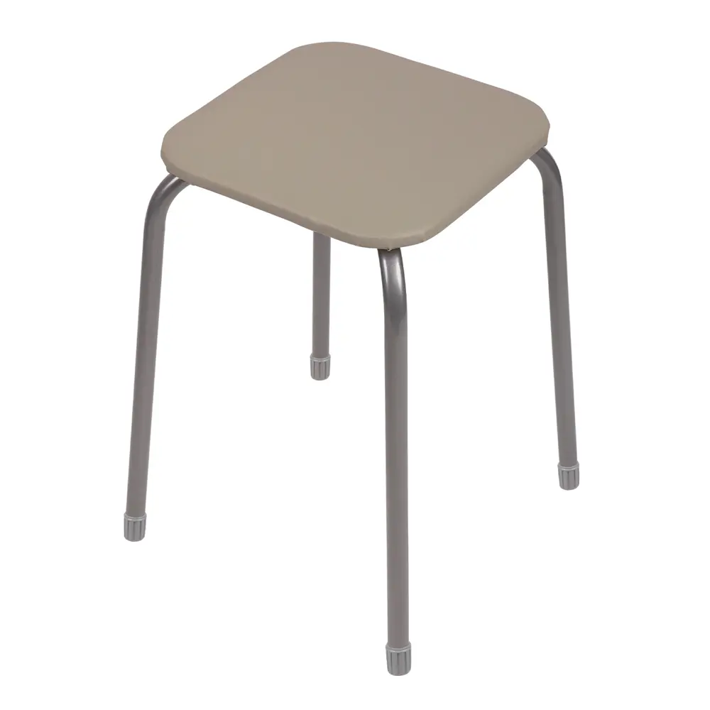 Табурет Ника Эконом 3 ТЭ3/Б 29x46.5x29 см ножки металл/серый сиденье искусственная кожа бежевый Santreyd STLM-2202782 - Вид №1