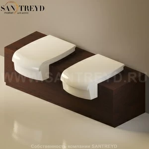 Flaminia UNA Консоль для унитаза и биде от 135 до 200 см темный дуб UNA200WB.WD