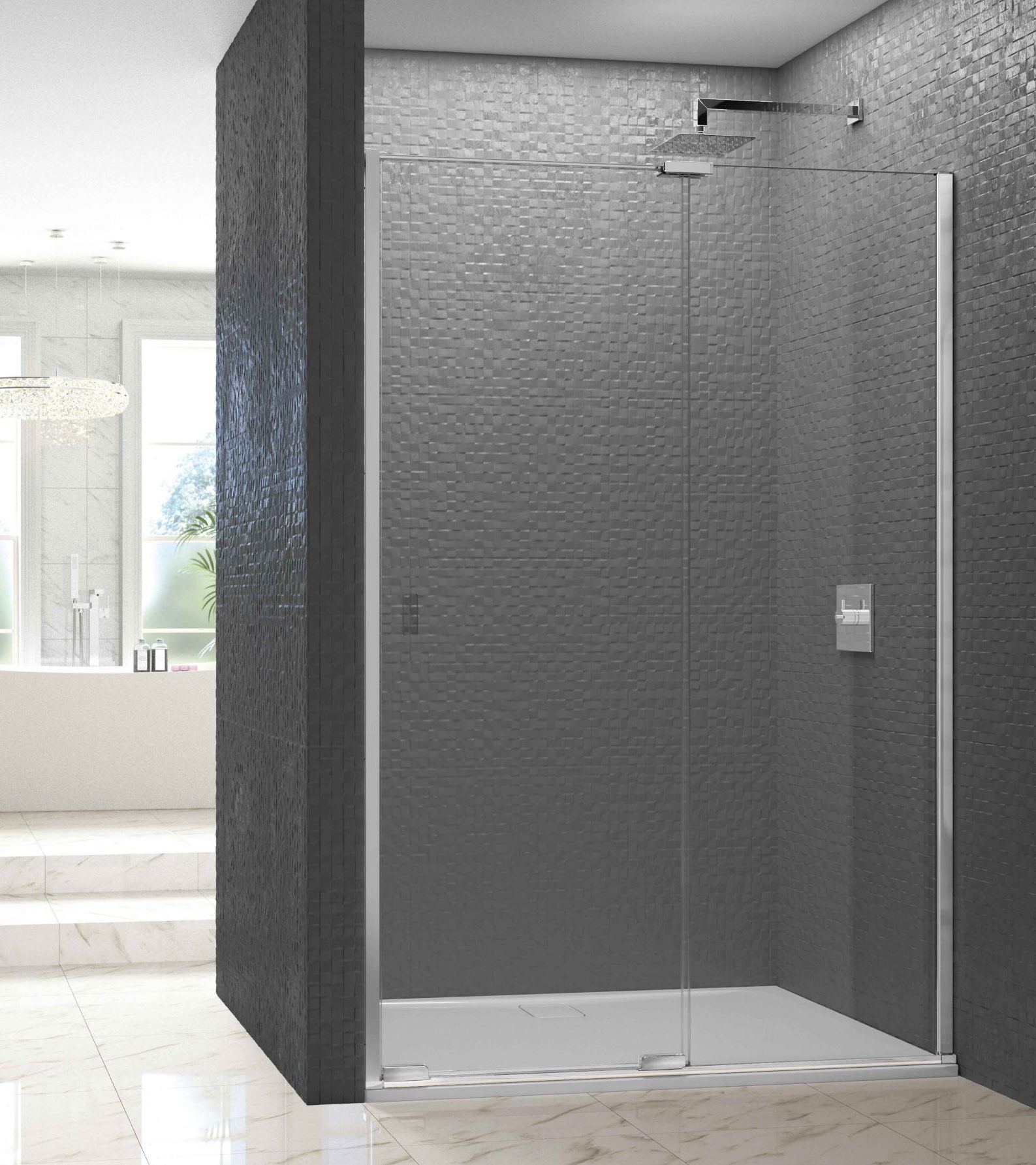 Дверь в нишу ARXFSL160E L or R Merlyn Arysto Хромированный  - Вид №1