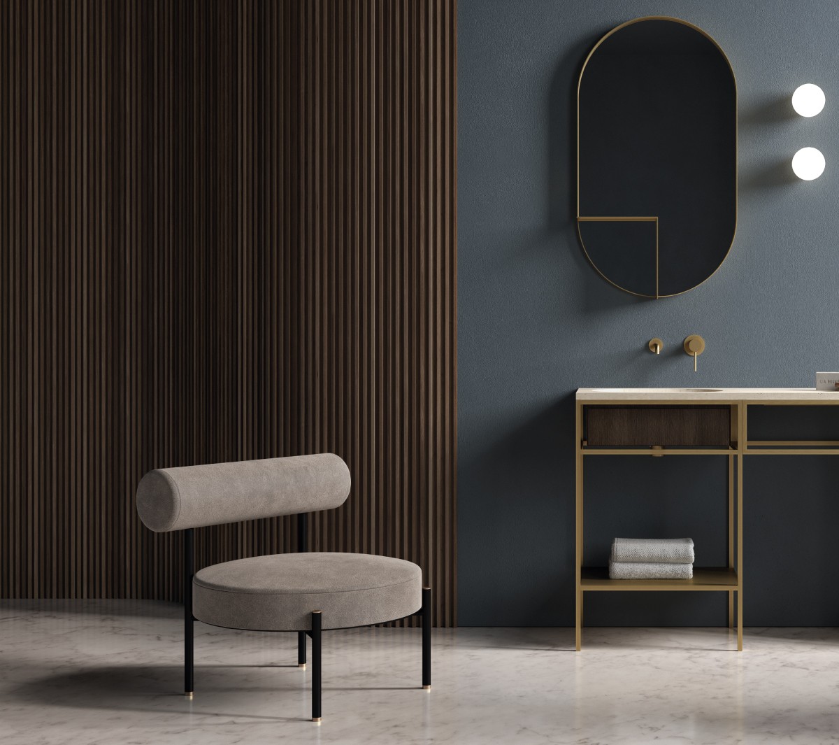 Ex.T Nouveau Shelf Mirror Настенное зеркало с полкой EXNOUSPOVAL/BR - Вид №6