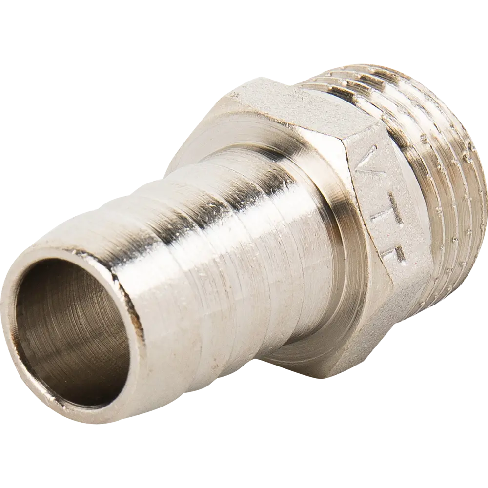 Штуцер Valtec для присоединения шланга 1/2 Рх16 мм  никелированная латунь VTr.650.N.0416 STLM-2181334