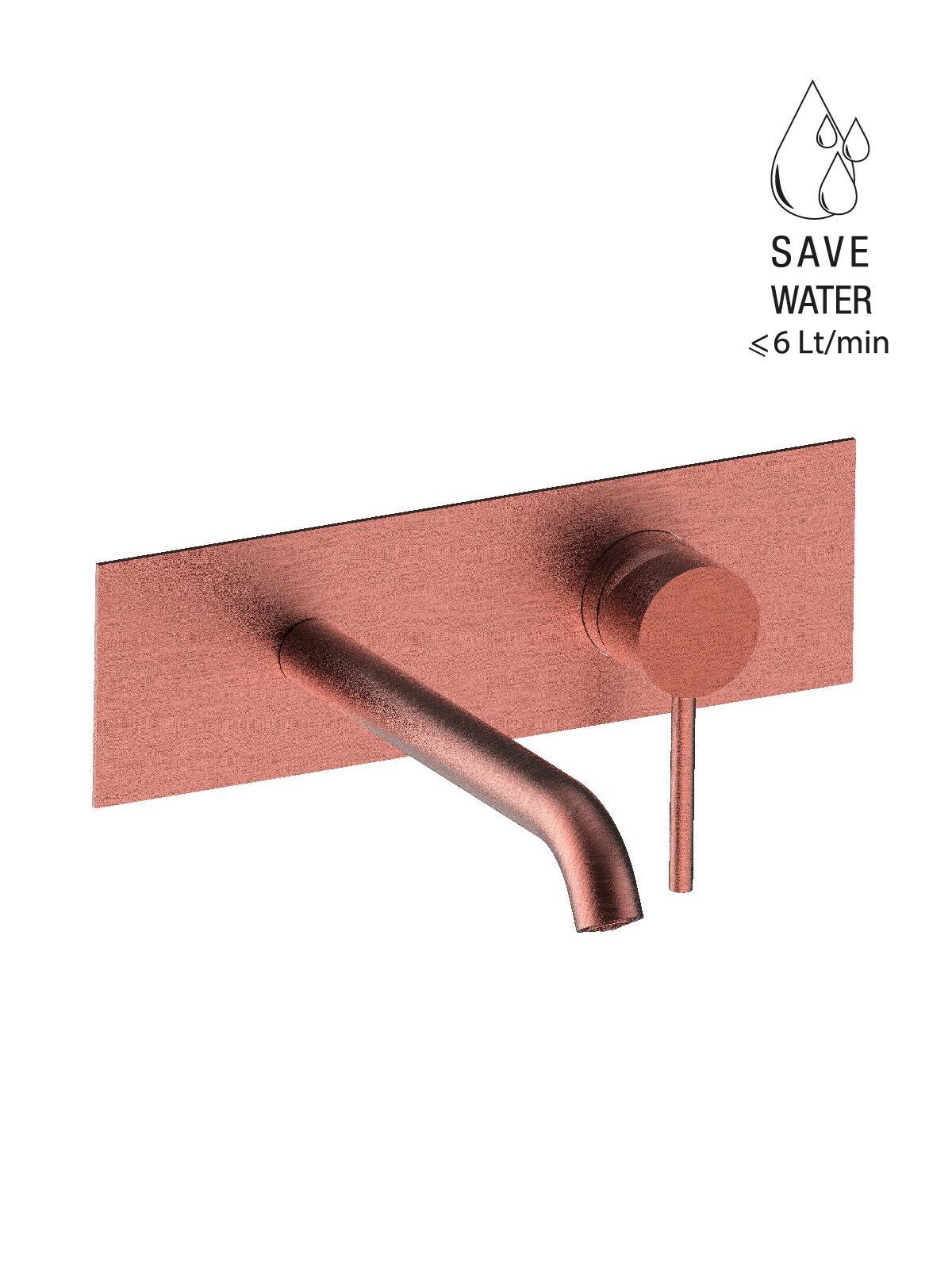 Настенный смеситель для раковины с 2 отверстиями из нержавеющей стали без слива Rubinetterie Frattini Pepe XL 316 ARCH-00004390 - Вид №4