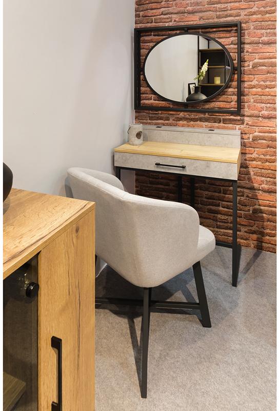 52330 Стол рабочий малый Loft Дуб натур/Бетон R-HOME 4003606h_Натур - Вид №1