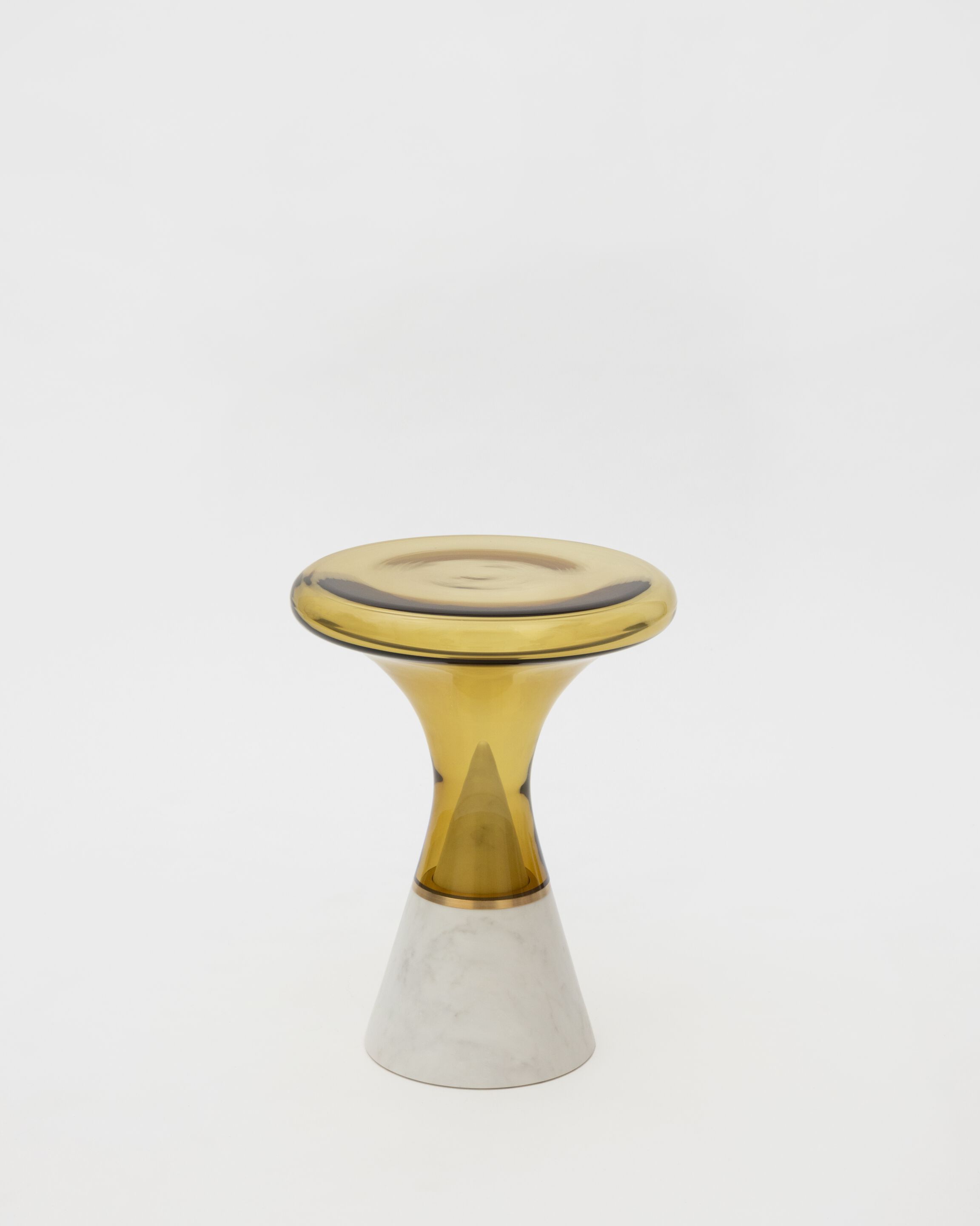 Круглый журнальный столик из дутого стекла SkLO JOIN ARCH-00023204 - Вид №3