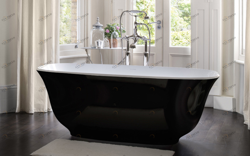AMT-N-BK-NO Ванна отдельностоящая Victoria + Albert Amiata Gloss Black