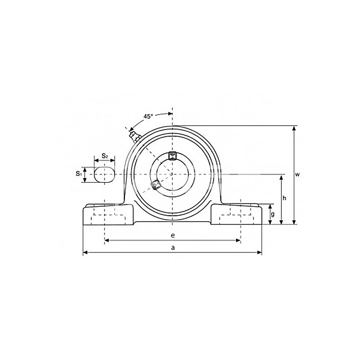IS1937 Подшипниковый узел UCP207 ISKRA  - Вид №2