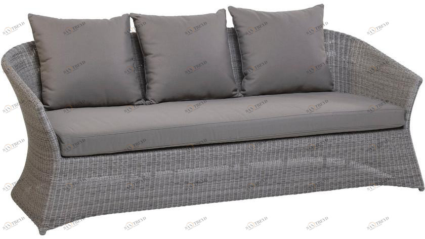 Kok Maison 3-х местный садовый диван из полиэтилена Résine fine sun-id-1379445