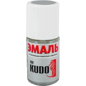 Эмаль автомобильная Kudo с кисточкой цвет платина 15 мл