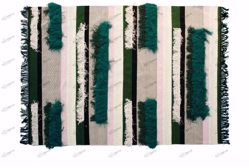 Roche Bobois Прямоугольный полосатый коврик ручной работы sun-id-1450332