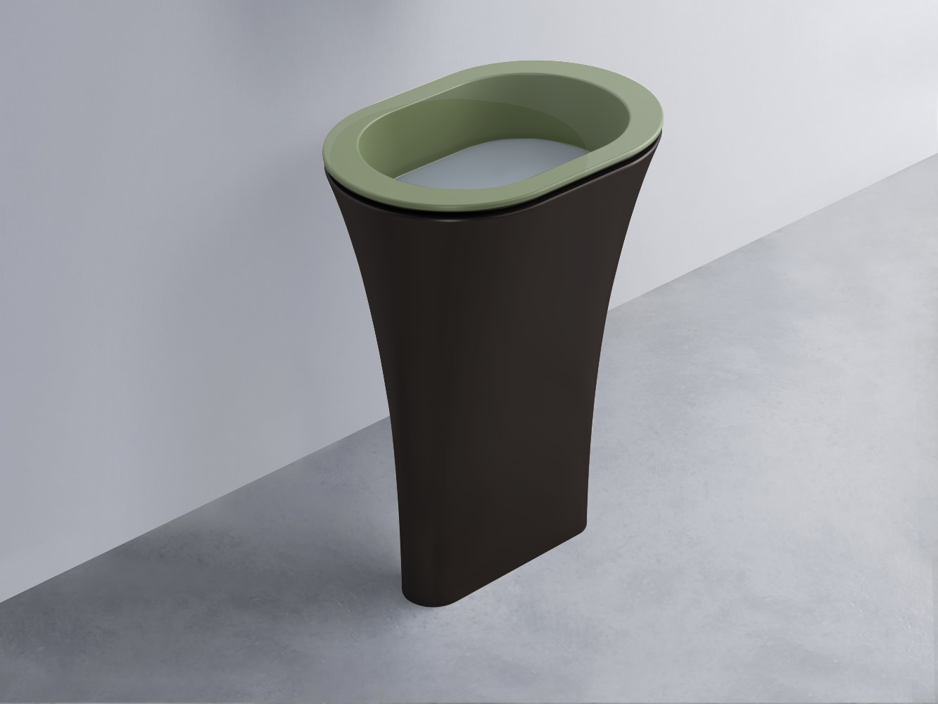 AMLA65-AG+AMPILO-BR+AMCOLO-LV Раковина Amedeo Ovale отдельностоящая cielo Enjoy + Amedeo Ceramica Cielo