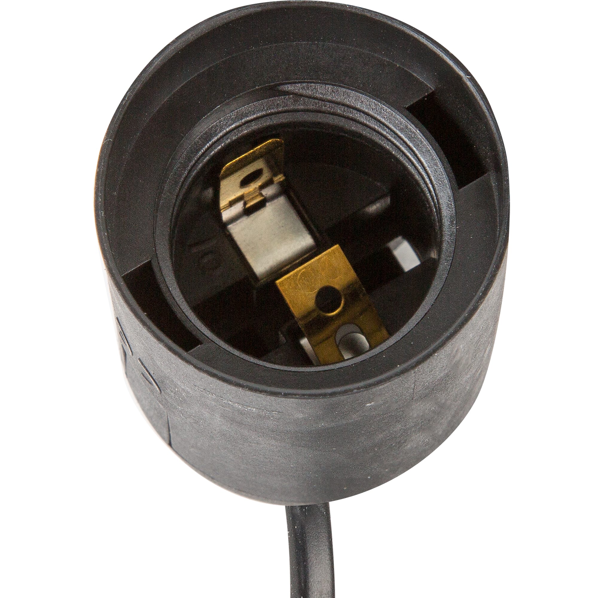 12498678 Патрон пластиковый Е27 цвет чёрный (времянка) Santreyd  - Вид №1