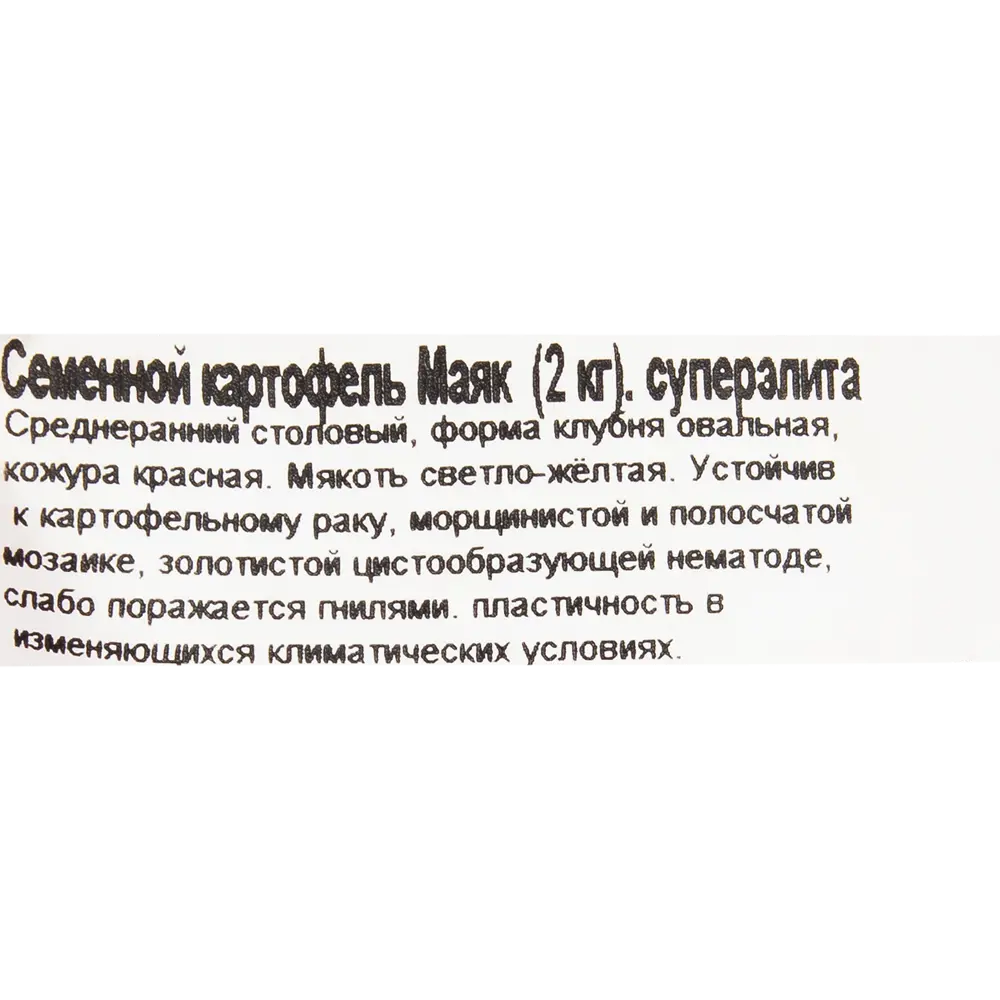 Картофель семенной «Маяк», 2 кг 82125091 STLM-2055012 Santreyd  - Вид №1