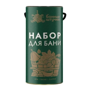 89335957 Подарочный набор в тубе Банные Штучки 4 предмета, шапка, мыло, запарка, мочалка-варежка STLM-1368890