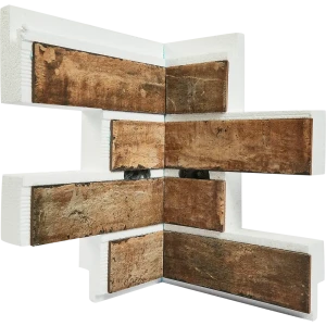 Термопанель внутренний угол Мосстрой-31 Brick House палевый 31x31x41x5 см