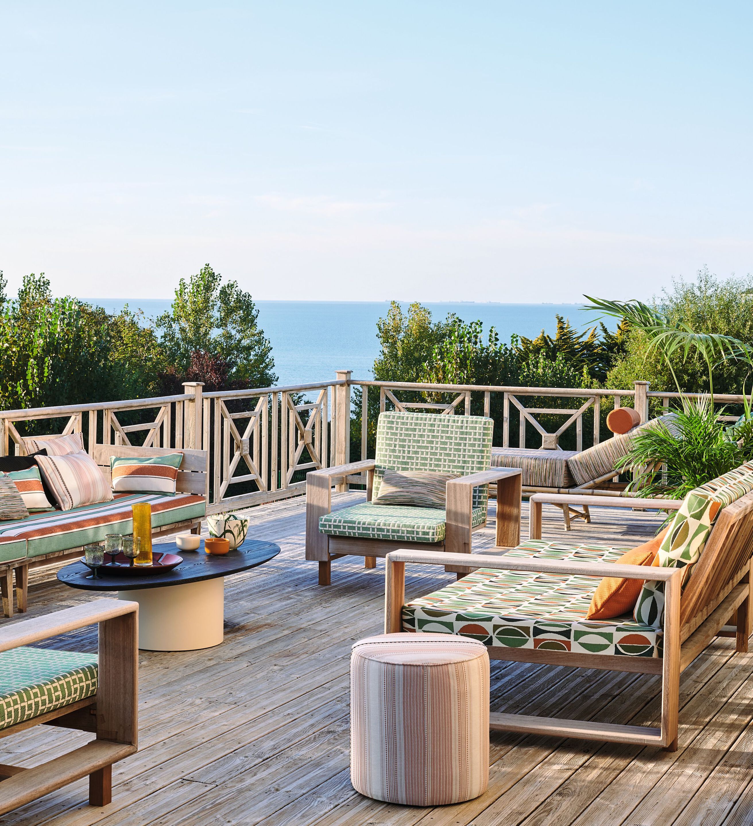 Бархатная полосатая ткань Casamance Point de Vue ARCH-00085594 - Вид №3