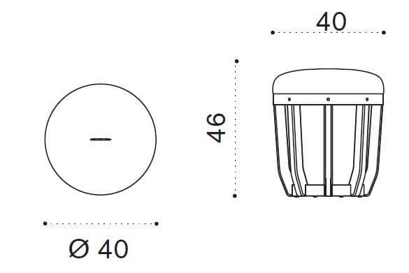 Ткань круглый сад пуфик Ethimo качели ARCH-00084534 - Вид №10