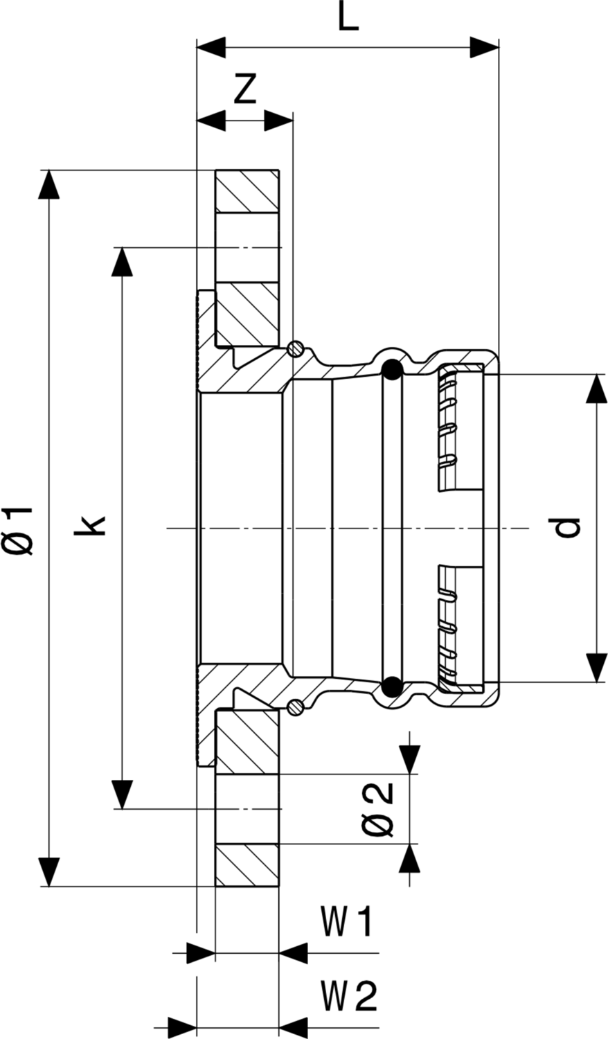 479 978 Модель 2259.5XL Трубопроводные системы  Profipress  Фланцы Santreyd  - Вид №3