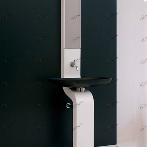 Колонна под раковину с зеркалом белая white LFA010 ArtCeram LA FONTANA Collections