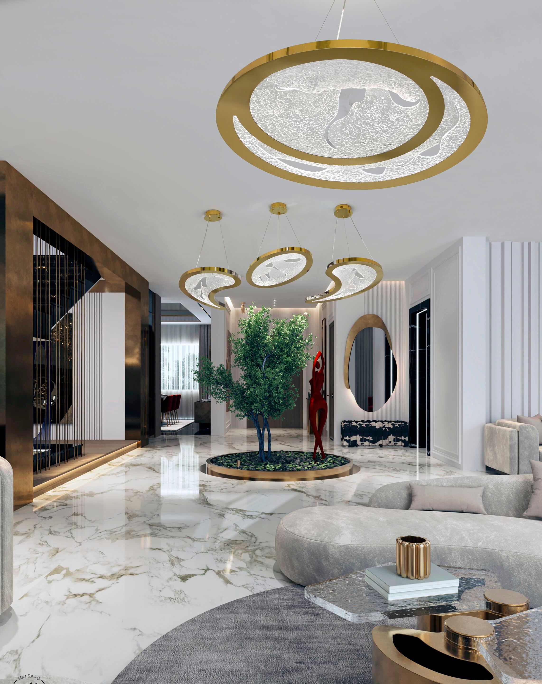 Светодиодный потолочный светильник из нержавеющей стали и стекла K-Lighting Shua ARCH-00049542 - Вид №4