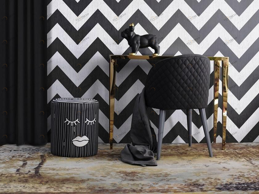 Mineheart Уникальные обои в полоску с геометрическим эффектом стены Geometric sun-id-1385248