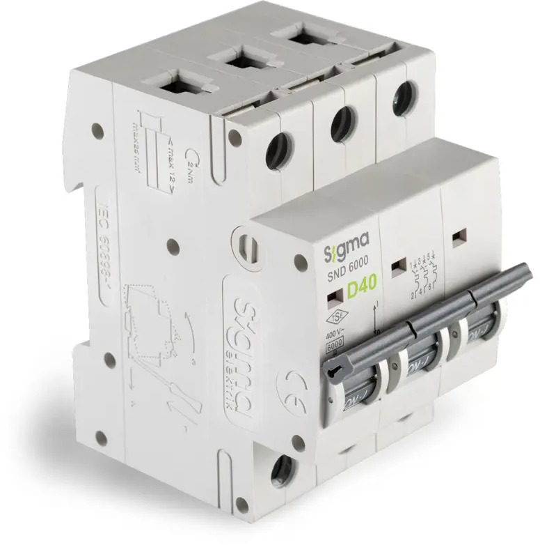 91228074 Автоматический выключатель Sigma elektrik 3P D40 А 6 кА 6SM340D STLM-1114678