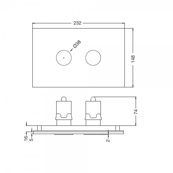 ACP-CHR-5012503 Панель смыва пневматическая Artize  Белый  - Вид №1