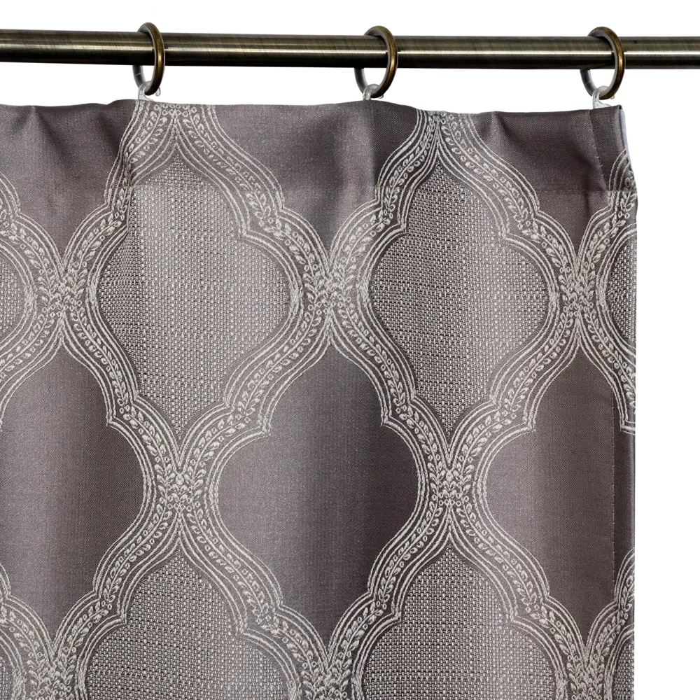 Штора на ленте «Кармен» 160х260 см полиэстер вензель цвет серый AMORE MIO STLM-2050750 - Вид №2