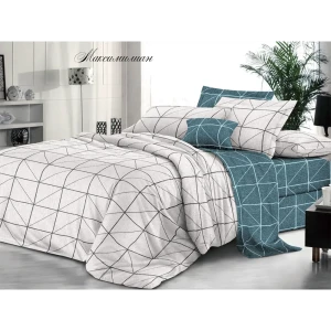 91375277 Комплект постельного белья Эльф Bella Vita Premium 1178-Максимилиан, евро, поплин, разноцветный STLM-1068704