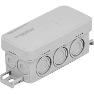 Распределительная коробка открытая Mirkl D 90x42x40 мм 10 вводов IP56 цвет серый 86577642 STLM-2055459
