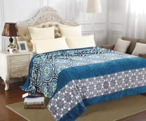 90347491 Плед 780Вид61, 220x200 см, флис, цвет синий Style STLM-0194972 ЭЛЬФ