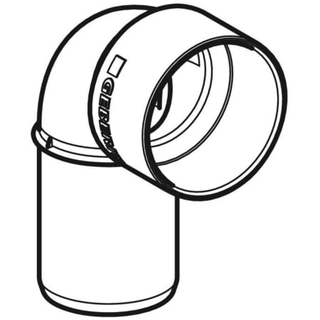 390.283.14.1 Соединительное колено Geberit Silent-PP 90° Geberit  - Вид №1