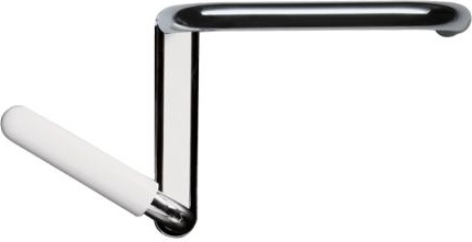 802.03.W110R Зеркальная полка белого цвета для сплошных зеркал HEWI Serie 802 LifeSystem  - Вид №1