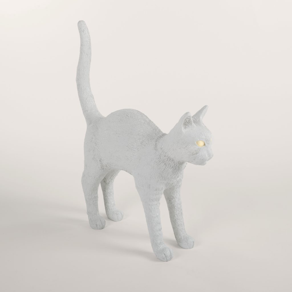 Настольная лампа белая 20,7х46 см Jobby The Cat White 15040 SELETTI ЖИВОТНЫЕ, КОШКА 00-3882462 Бежевый;белый  - Вид №1