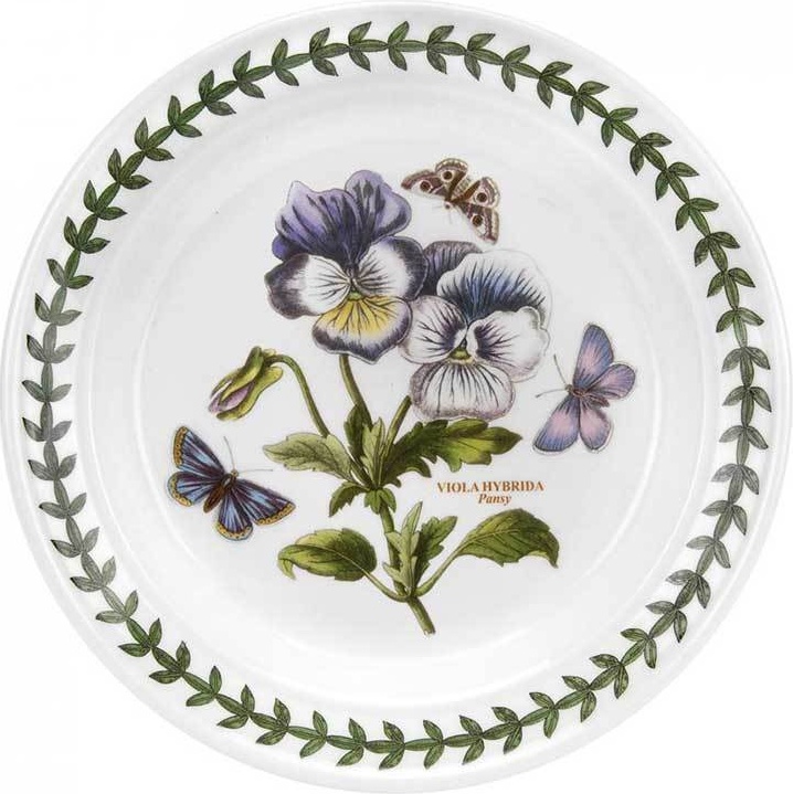 10568574 Portmeirion Тарелка пирожковая Portmeirion Ботанический сад.Анютины глазки 18см, фарфор Фарфор 