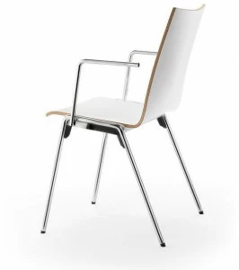 rosconi Стул штабелируемый из фанерованной древесины с подлокотниками Logochair