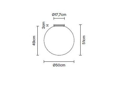 Стеклянная люминесцентная галогенная потолочная лампа Fabbian Lumi Sphere ARCH-00089411 - Вид №1