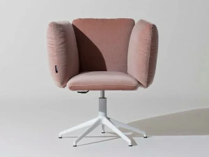 Manerba Вращающееся бархатное кресло с подлокотниками Undecided St140g01