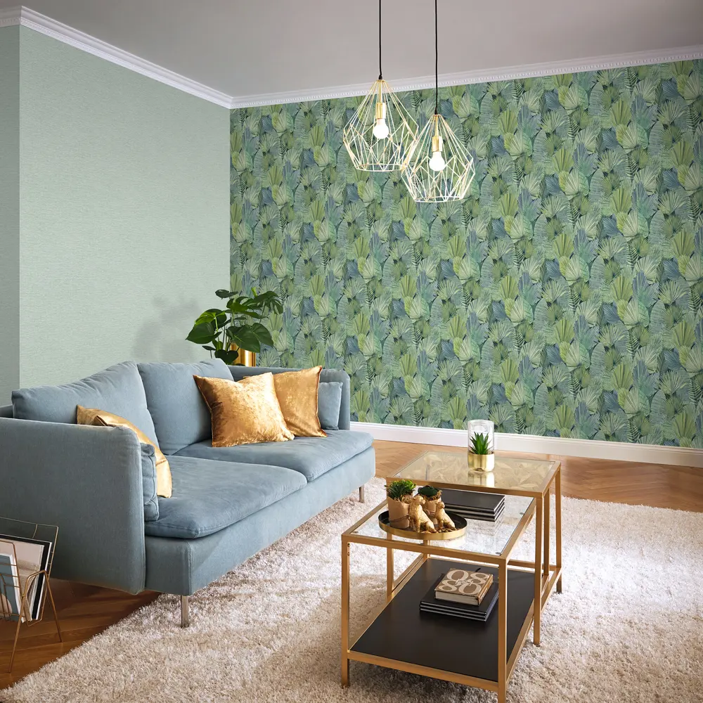 Обои флизелиновые Wall Up Holiday ротанг зеленые 1.06 м 647662 STLM-2123837 - Вид №4