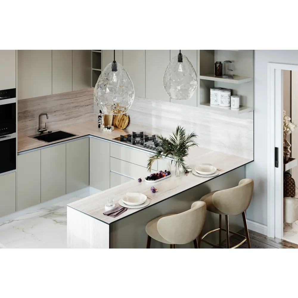 Стеновая панель ALTERNATIVE Травертин Римский для кухни 89406668 STLM-1563394 - Вид №9